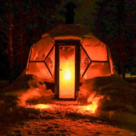 Private Aurora Samruam B Glass Roof Igloo Βίλα Salla