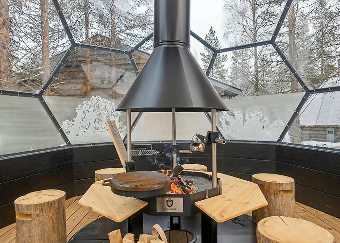 Private Aurora Samruam B Glass Roof Igloo Βίλα Salla